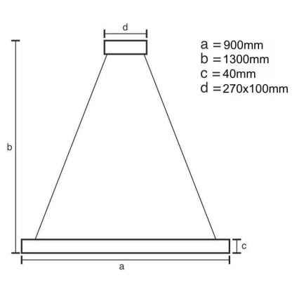 Dimmbare LED-Hängeleuchte an Schnur LED/55W/230V 3000-6500K + Fernbedienung