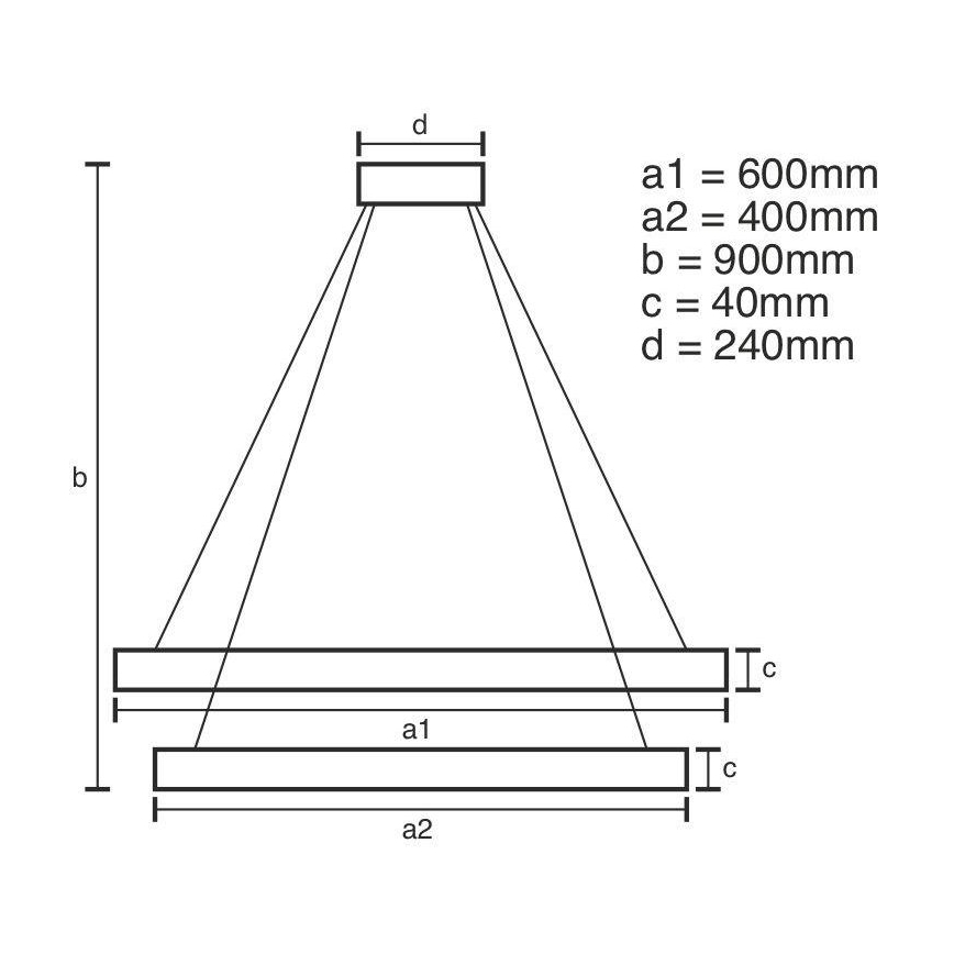 Dimmbare LED-Hängeleuchte an Schnur LED/70W/230V 3000-6500K + Fernbedienung