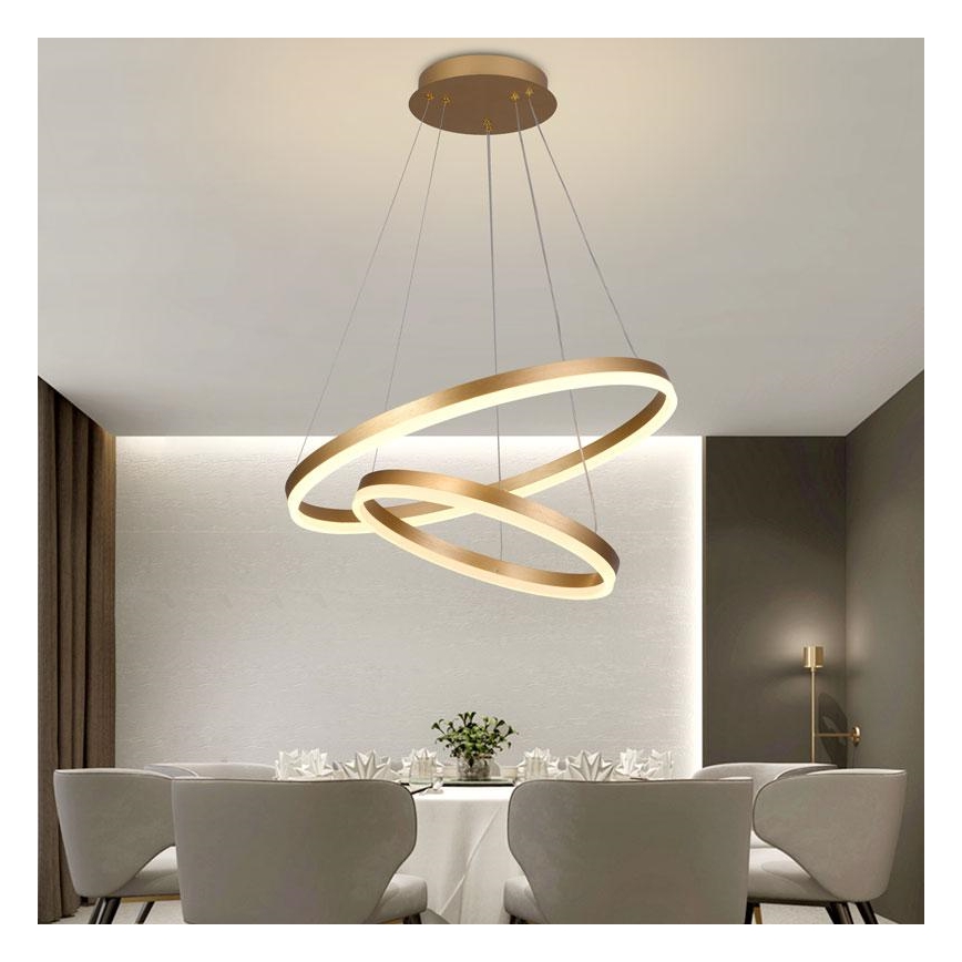 Dimmbare LED-Hängeleuchte an Schnur LED/70W/230V 3000-6500K + Fernbedienung