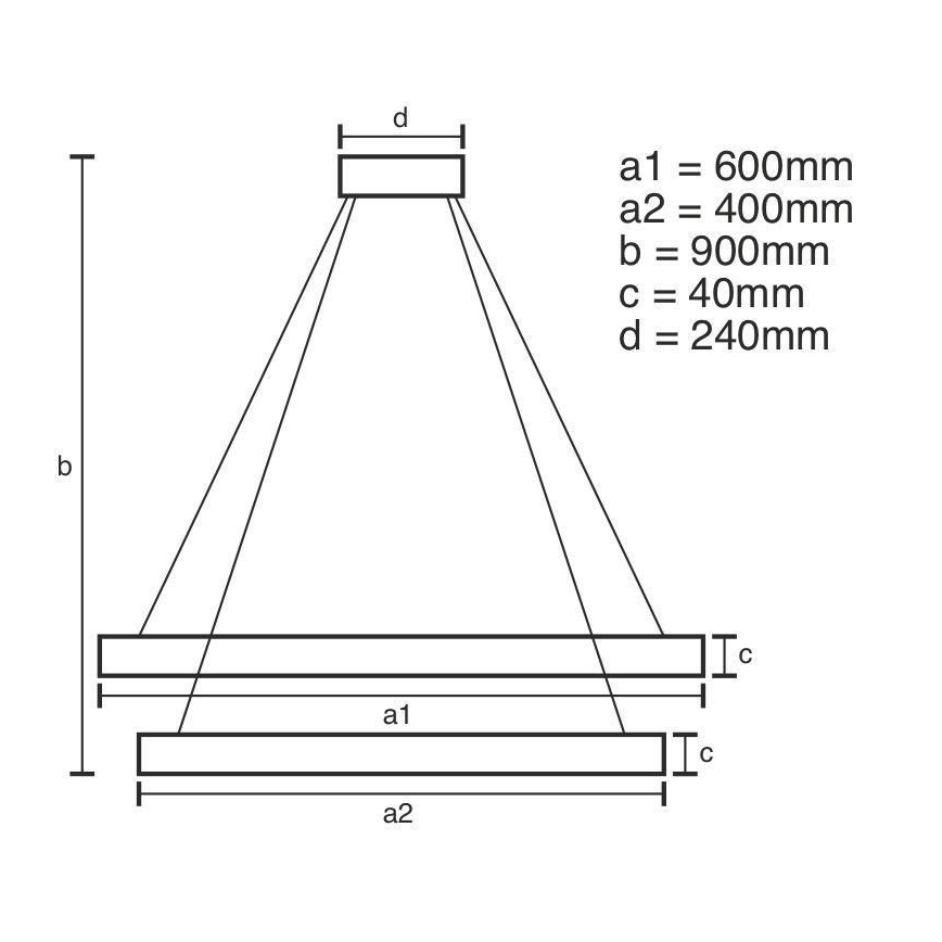 Dimmbare LED-Hängeleuchte an Schnur LED/70W/230V 3000-6500K + Fernbedienung