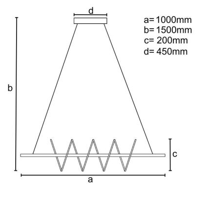 Dimmbare LED-Hängeleuchte an Schnur LED/70W/230V 3000-6500K + Fernbedienung