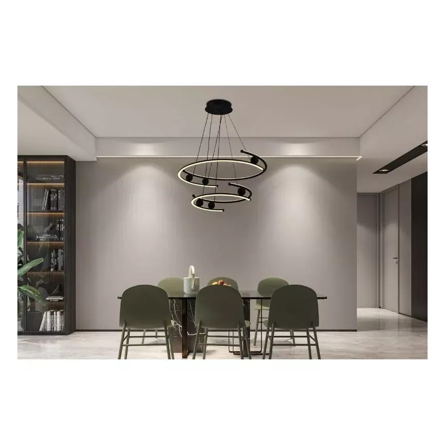 Dimmbare LED-Hängeleuchte an Schnur LED/80W/230V 3000-6500K + Fernbedienung