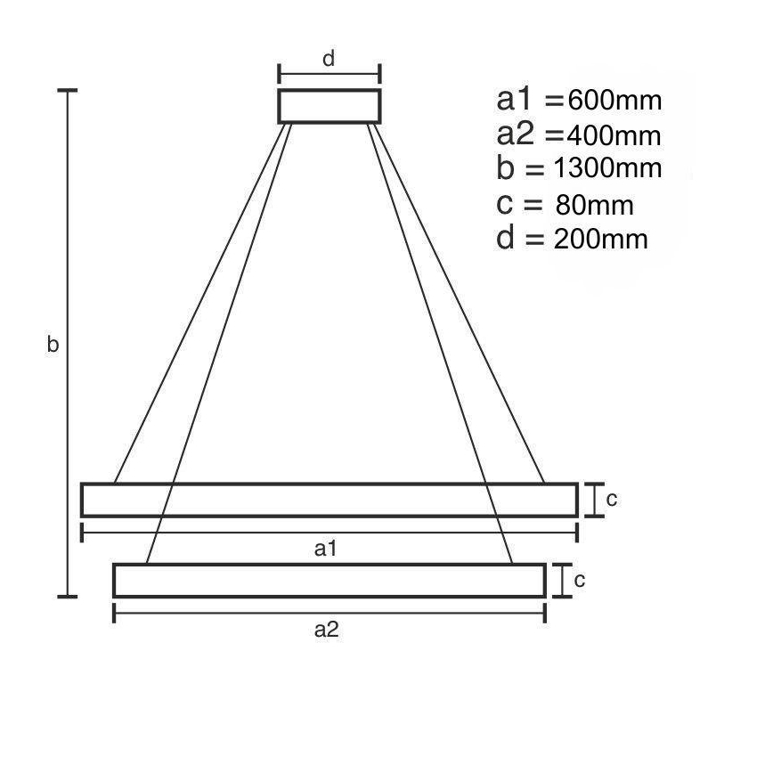 Dimmbare LED-Hängeleuchte an Schnur LED/80W/230V 3000-6500K + Fernbedienung