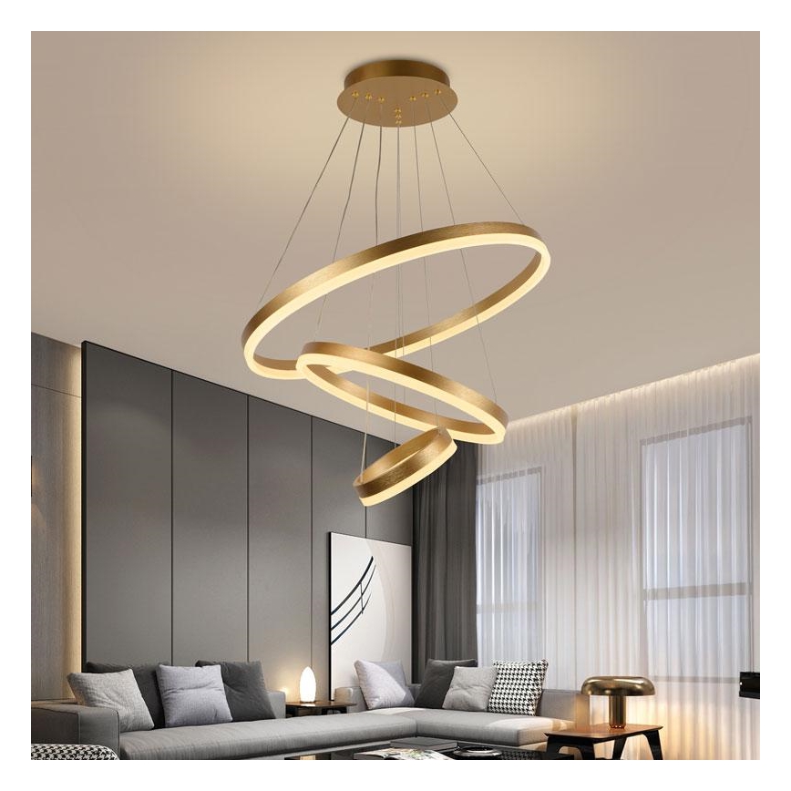 Dimmbare LED-Hängeleuchte an Schnur LED/85W/230V 3000-6500K + Fernbedienung