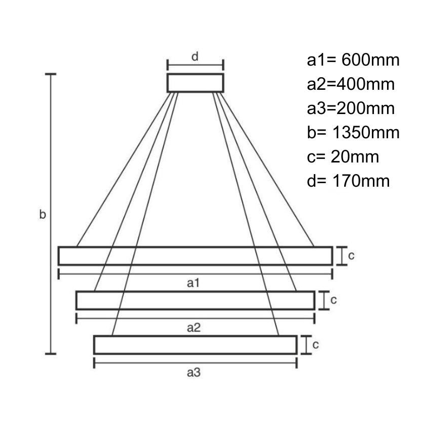 Dimmbare LED-Hängeleuchte an Schnur LED/90W/230V 3000-6500K + Fernbedienung