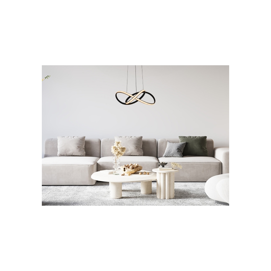 LED-dimmbare Pendelleuchte an Kabel LED/65W/230V 3000-6500K Ø 49 cm + Fernbedienung