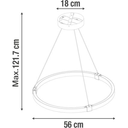 Dimmbare LED-Hängeleuchte CASSINI LED/33W/230V 2700-6500K + Fernbedienung