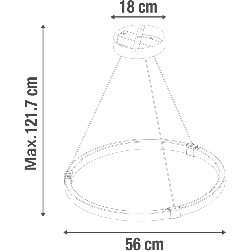 Dimmbare LED-Hängeleuchte CASSINI LED/33W/230V 2700-6500K + Fernbedienung