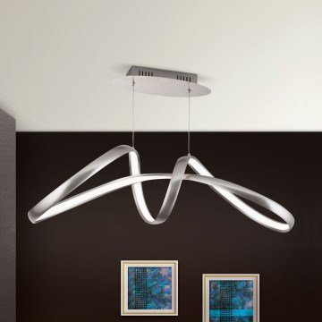 Dimmbare LED-Hängeleuchte CIRCUS LED/36W/230V silbern