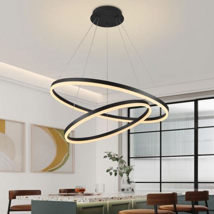 Dimmbare LED-Hängeleuchte LED/100W/230V 3000-6500K d 80 cm + Fernbedienung