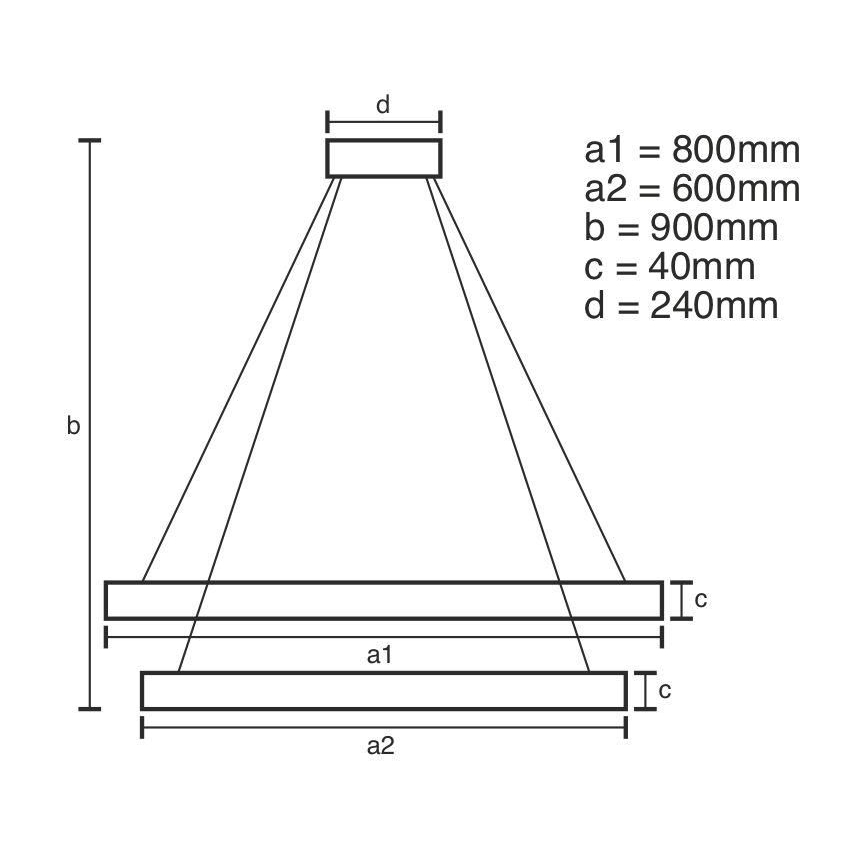 Dimmbare LED-Hängeleuchte LED/100W/230V 3000-6500K d 80 cm + Fernbedienung