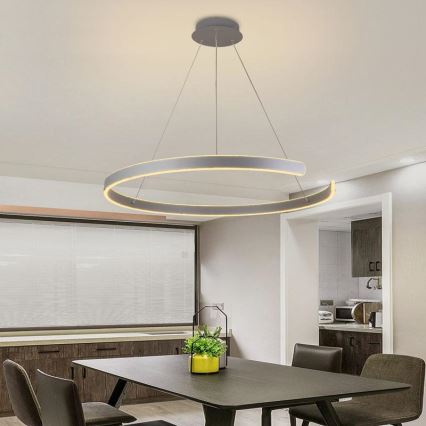 Dimmbare LED-Hängeleuchte LED/100W/230V 3000-6500K d 80 cm + Fernbedienung