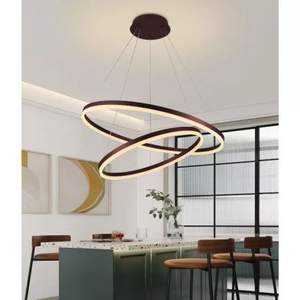 Dimmbare LED-Hängeleuchte LED/100W/230V 3000-6500K d 80 cm + Fernbedienung