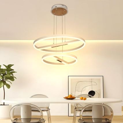 Dimmbare LED-Hängeleuchte LED/100W/230V 3000-6500K d 60 cm + Fernbedienung