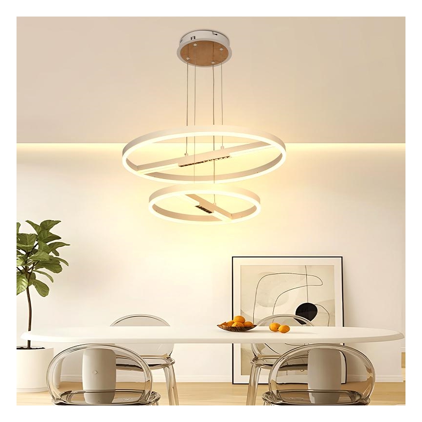 Dimmbare LED-Hängeleuchte LED/100W/230V 3000-6500K d 60 cm + Fernbedienung