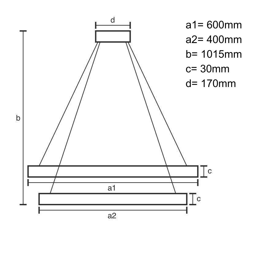 Dimmbare LED-Hängeleuchte LED/100W/230V 3000-6500K d 60 cm + Fernbedienung
