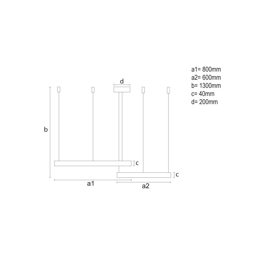 Dimmbare LED-Hängeleuchte LED/100W/230V 3000-6500K d 80 cm + Fernbedienung