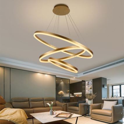 Dimmbare LED-Hängeleuchte LED/125W/230V 3000-6500K d 80 cm + Fernbedienung