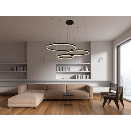 Dimmbare LED-Hängeleuchte LED/125W/230V 3000-6500K d 80 cm + Fernbedienung