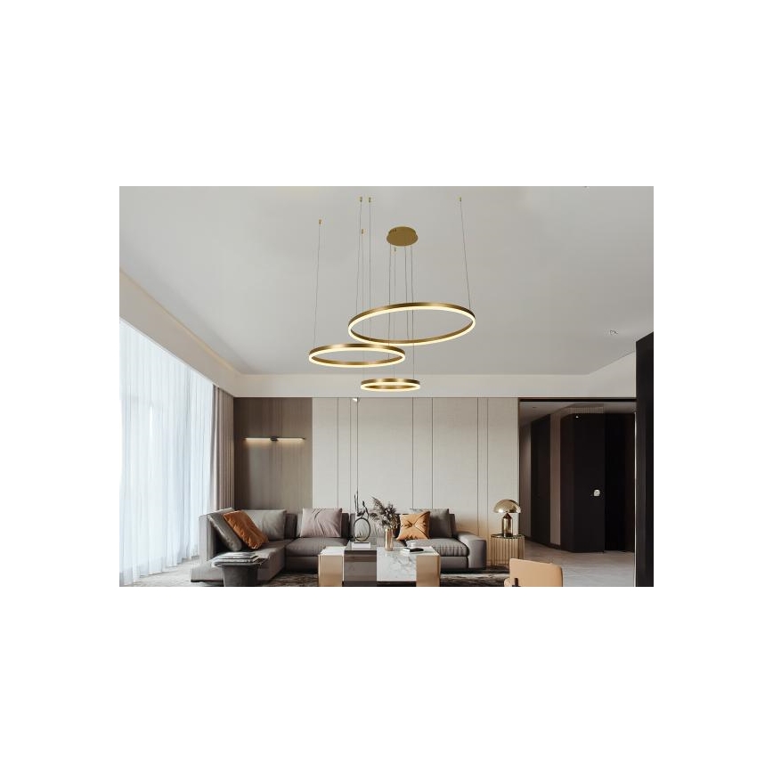 Dimmbare LED-Hängeleuchte LED/125W/230V 3000-6500K d 80 cm + Fernbedienung
