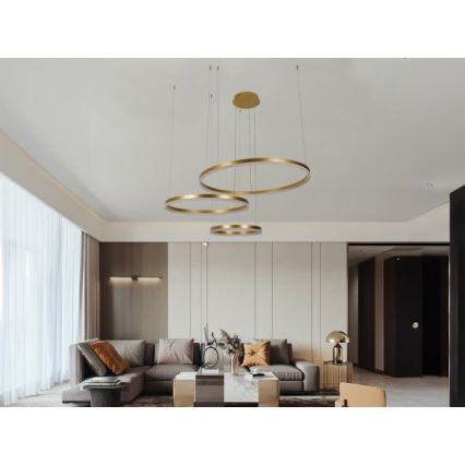 Dimmbare LED-Hängeleuchte LED/125W/230V 3000-6500K d 80 cm + Fernbedienung