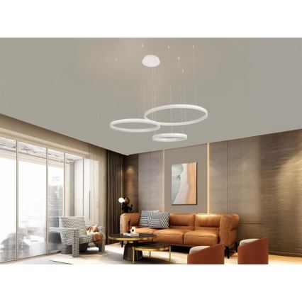 Dimmbare LED-Hängeleuchte LED/125W/230V 3000-6500K d 80 cm + Fernbedienung