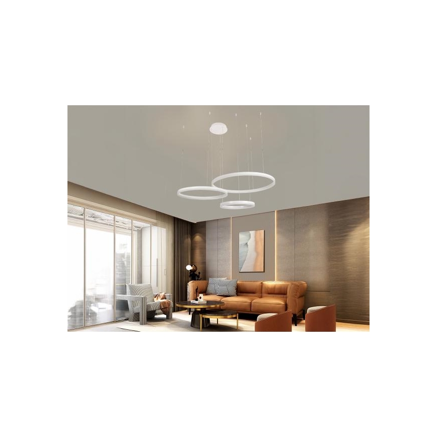 Dimmbare LED-Hängeleuchte LED/125W/230V 3000-6500K d 80 cm + Fernbedienung