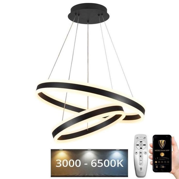 Dimmbare LED-Hängeleuchte LED/135W/230V 3000-6500K d 60 cm + Fernbedienung