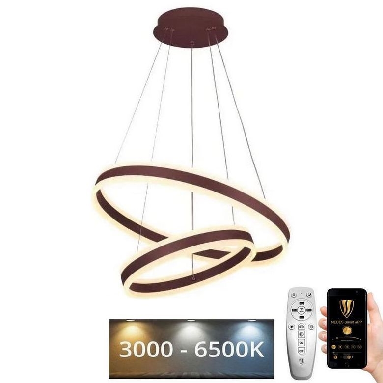 Dimmbare LED-Hängeleuchte LED/135W/230V 3000-6500K d 60 cm + Fernbedienung