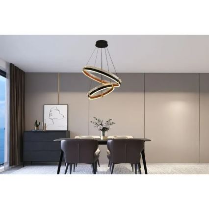 Dimmbare LED-Hängeleuchte LED/140W/230V 3000-6500K d 60 cm + Fernbedienung
