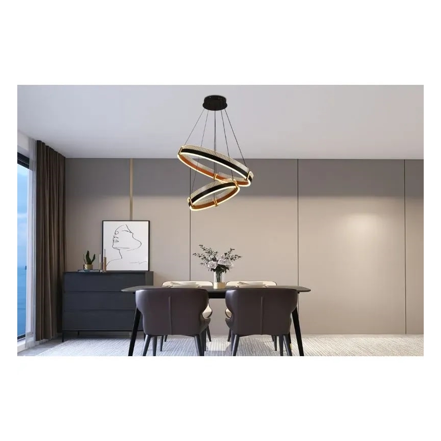 Dimmbare LED-Hängeleuchte LED/140W/230V 3000-6500K d 60 cm + Fernbedienung