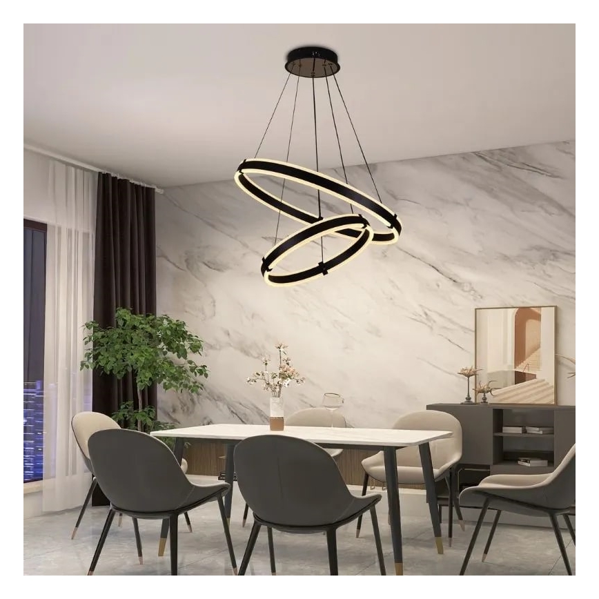 Dimmbare LED-Hängeleuchte LED/140W/230V 3000-6500K d 60 cm + Fernbedienung