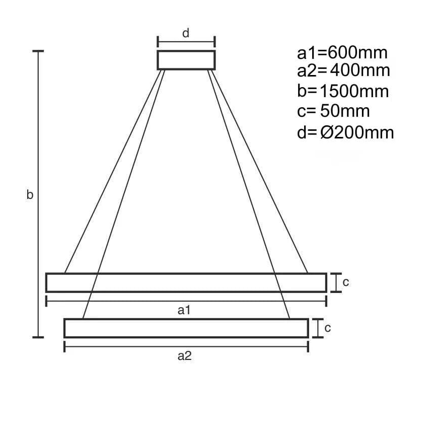 Dimmbare LED-Hängeleuchte LED/140W/230V 3000-6500K d 60 cm + Fernbedienung