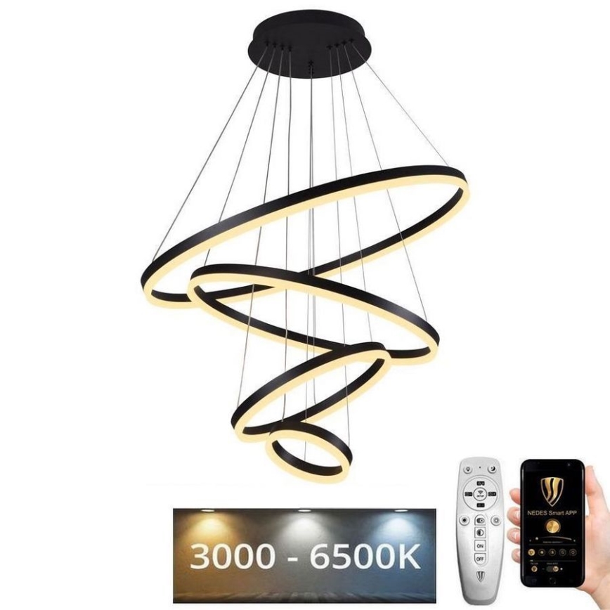 Dimmbare LED-Hängeleuchte LED/165W/230V 3000-6500K d 80 cm + Fernbedienung