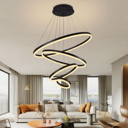 Dimmbare LED-Hängeleuchte LED/165W/230V 3000-6500K d 80 cm + Fernbedienung