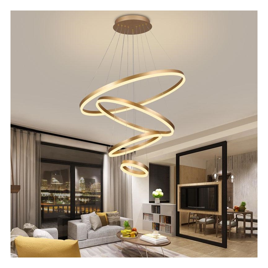 Dimmbare LED-Hängeleuchte LED/165W/230V 3000-6500K d 80 cm + Fernbedienung