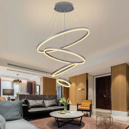 Dimmbare LED-Hängeleuchte LED/165W/230V 3000-6500K d 80 cm + Fernbedienung
