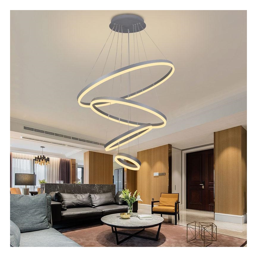 Dimmbare LED-Hängeleuchte LED/165W/230V 3000-6500K d 80 cm + Fernbedienung