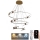 Dimmbare LED-Hängeleuchte LED/170W/230V 3000-6500K d 80 cm + Fernbedienung