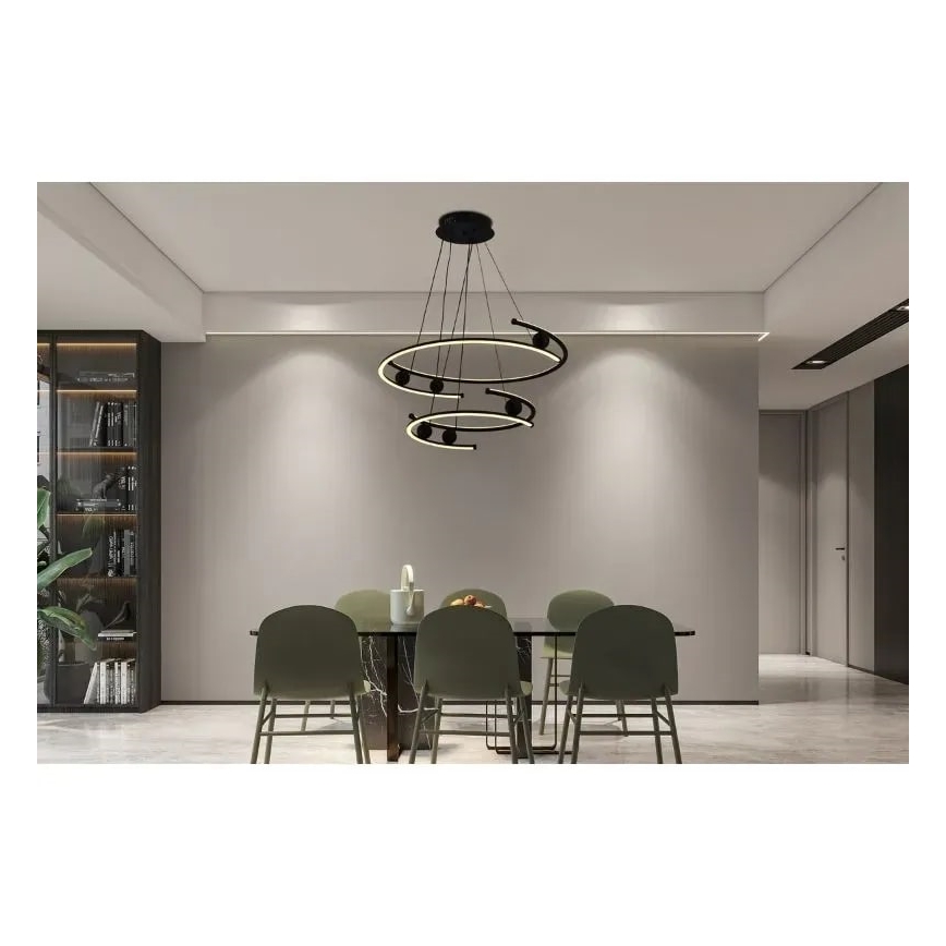 Dimmbare LED-Hängeleuchte LED/170W/230V 3000-6500K d 80 cm + Fernbedienung
