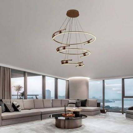 Dimmbare LED-Hängeleuchte LED/170W/230V 3000-6500K d 80 cm + Fernbedienung