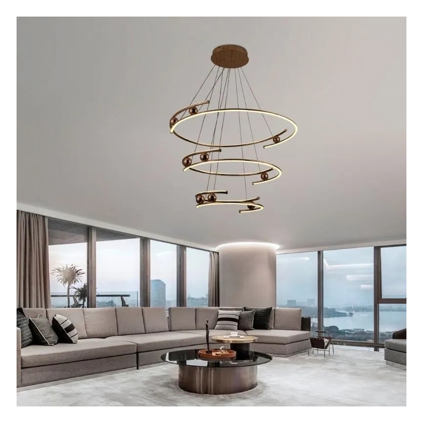 Dimmbare LED-Hängeleuchte LED/170W/230V 3000-6500K d 80 cm + Fernbedienung