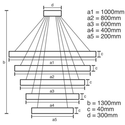 Dimmbare LED-Hängeleuchte LED/210W/230V 3000-6500K d 100 cm + Fernbedienung