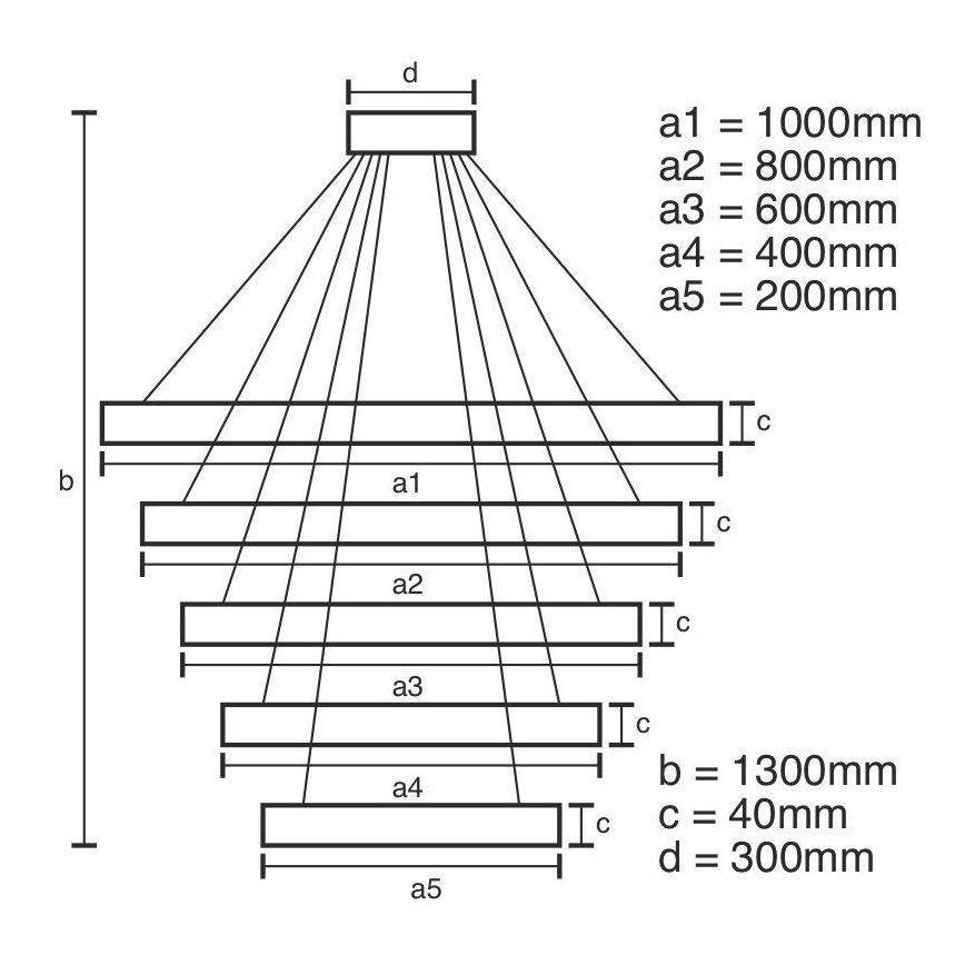 Dimmbare LED-Hängeleuchte LED/210W/230V 3000-6500K d 100 cm + Fernbedienung