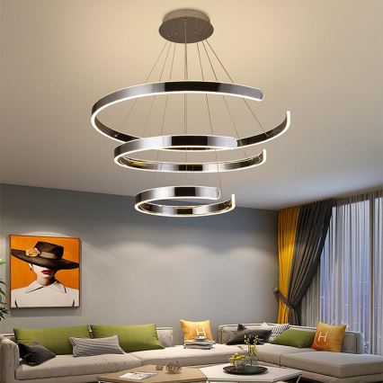 Dimmbare LED-Hängeleuchte LED/220W/230V 3000-6500K d 80 cm + Fernbedienung