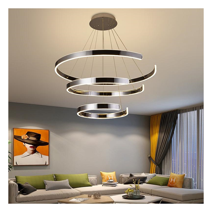 Dimmbare LED-Hängeleuchte LED/220W/230V 3000-6500K d 80 cm + Fernbedienung