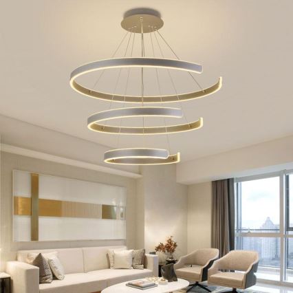 Dimmbare LED-Hängeleuchte LED/220W/230V 3000-6500K d 80 cm + Fernbedienung