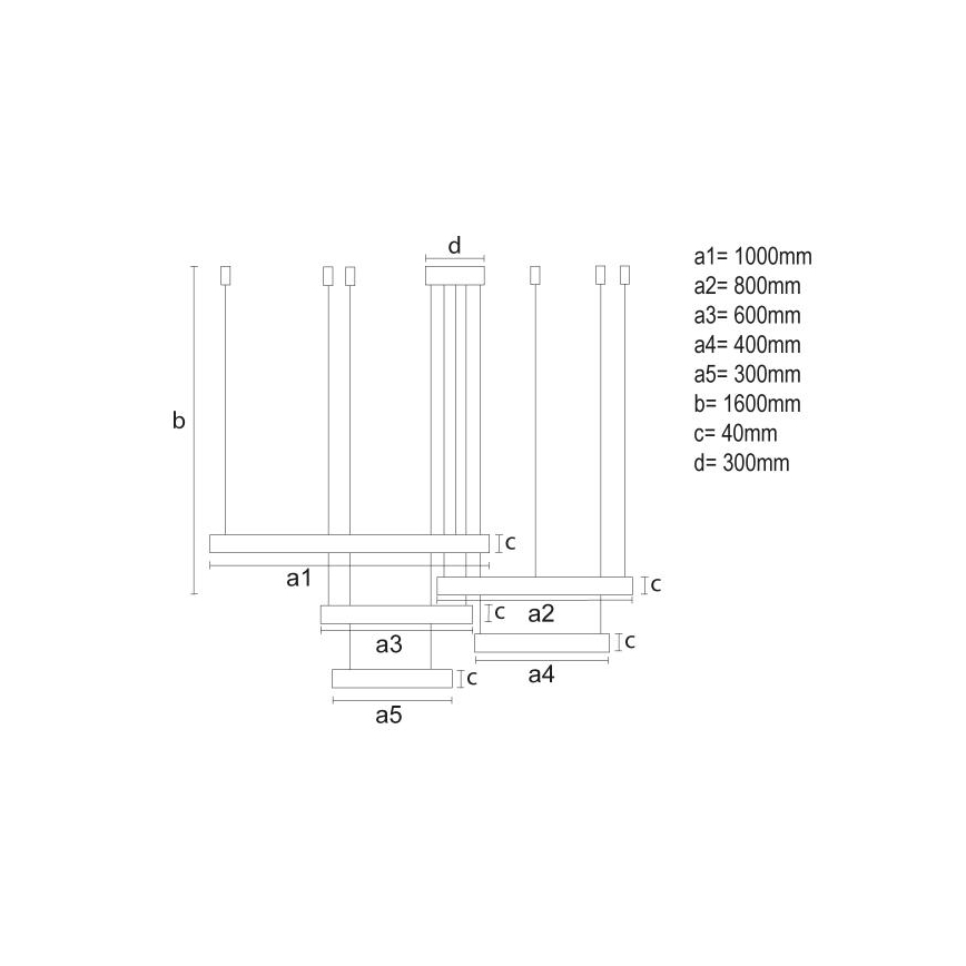 Dimmbare LED-Hängeleuchte LED/220W/230V 3000-6500K d 100 cm + Fernbedienung
