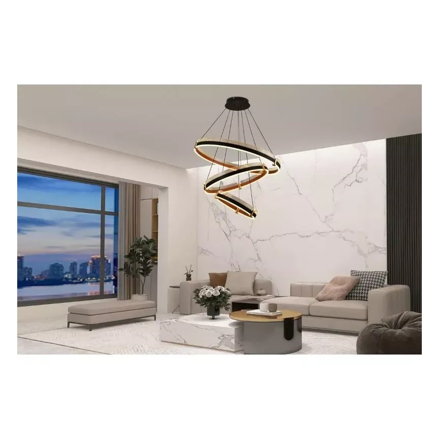 Dimmbare LED-Hängeleuchte LED/240W/230V 3000-6500K d 80 cm + Fernbedienung