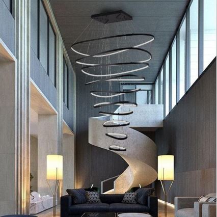 Dimmbare LED-Hängeleuchte LED/370W/230V 3000-6500K d 100 cm + Fernbedienung